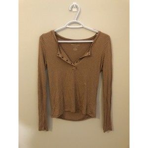 American eagle women’s striped long sleeve shirt, soft & sexy, size S